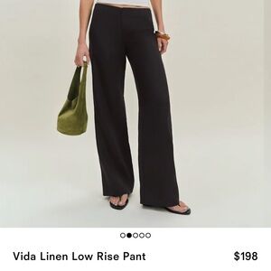 Reformation Black Wide Leg Linen Pants BRAND NEW NEVER WORN